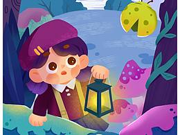 兒童插畫|《夏夜·覓》