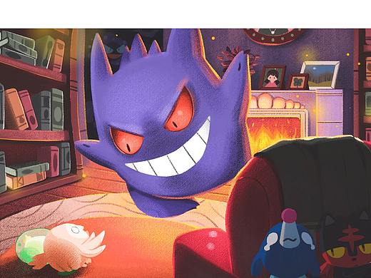 耿鬼gengar-第一彈（個(gè)人主頁-ZMzQ4NzU4NjQ=） - 藝術(shù)插畫 - 站酷設(shè)計(jì)師咬人的藏獒原創(chuàng)素材 - 站酷ZCOOL