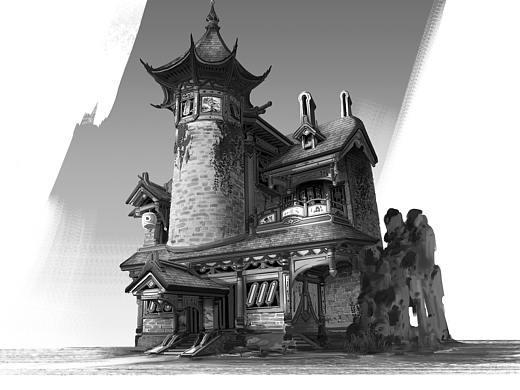 一个场景原画示范