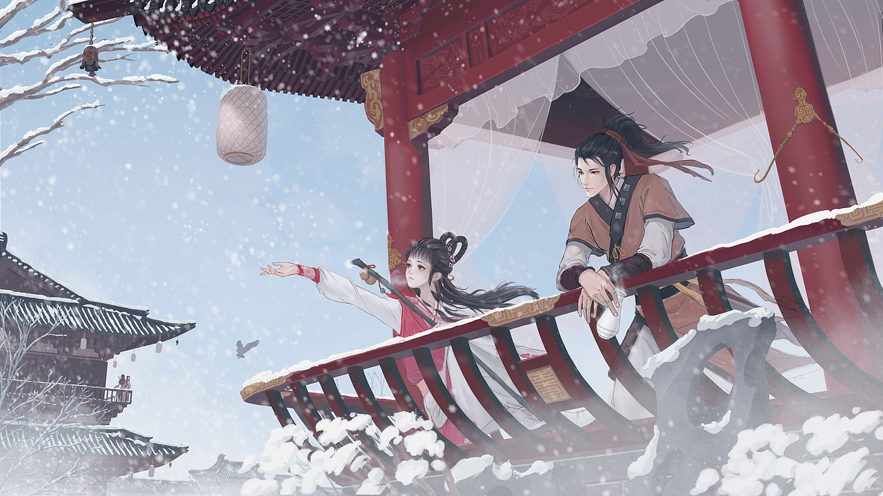 之前为射雕画的《冬至》活动KV