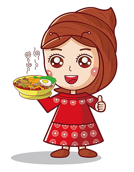 吉祥物田螺妹,以田螺的形象为主做的拟人设计.