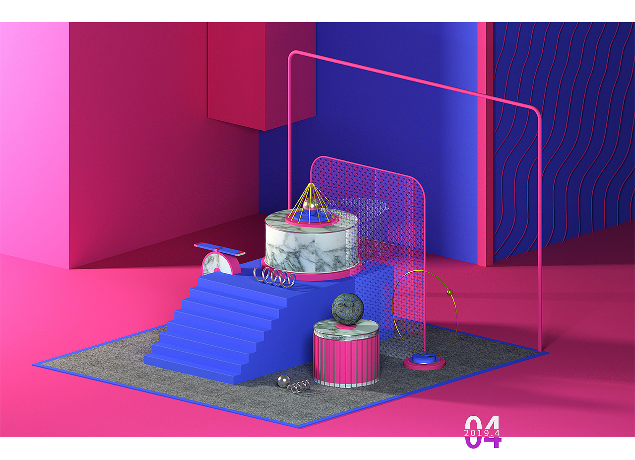 C4D作品练习（图ZMTU0NjE0MjYw） - 场景 - 站酷设计师Go_嗨原创素材 - 站酷ZCOOL