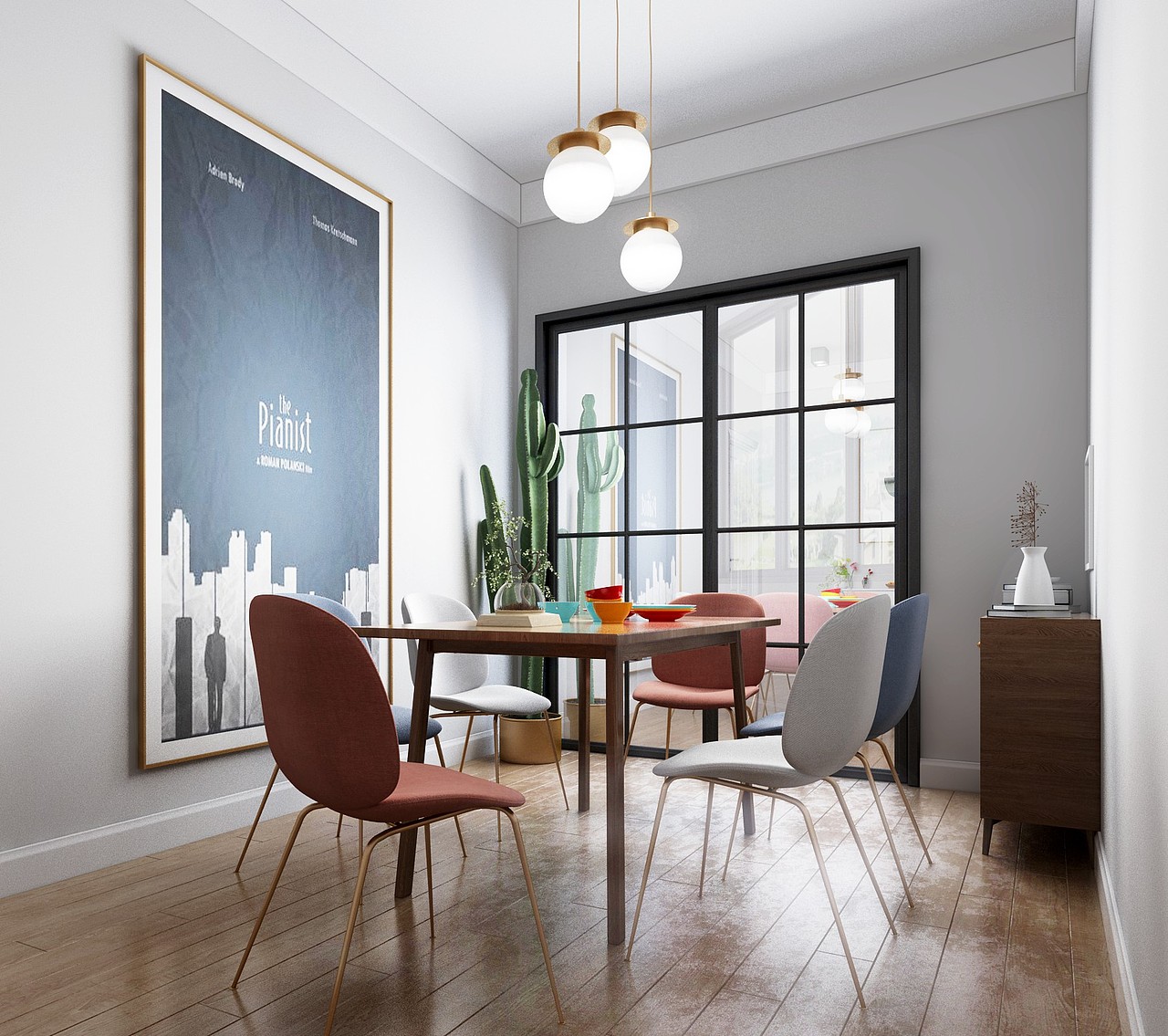 1992-北欧小清新客厅餐厅