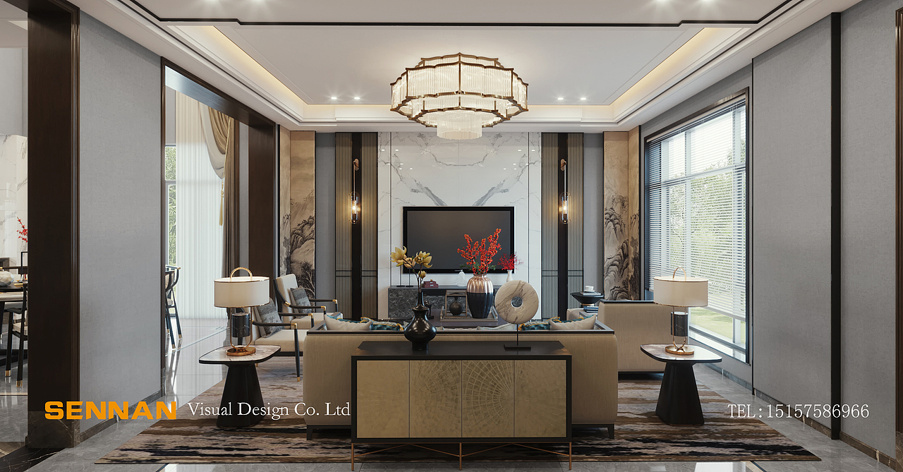 新中式别墅商业图