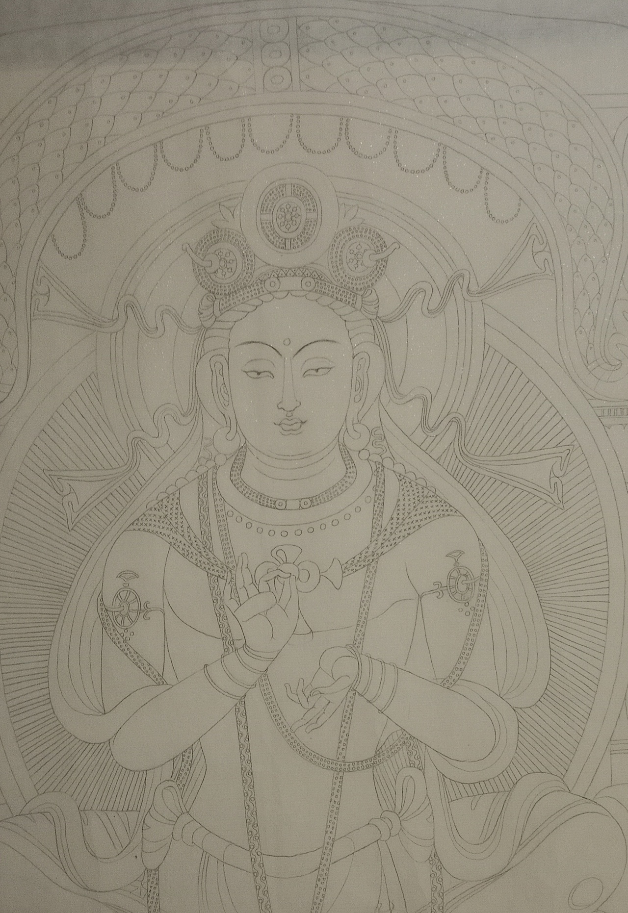 龟兹壁画线描|纯艺术|绘画|清水画室 - 临摹作品 - 站酷 (zcool)