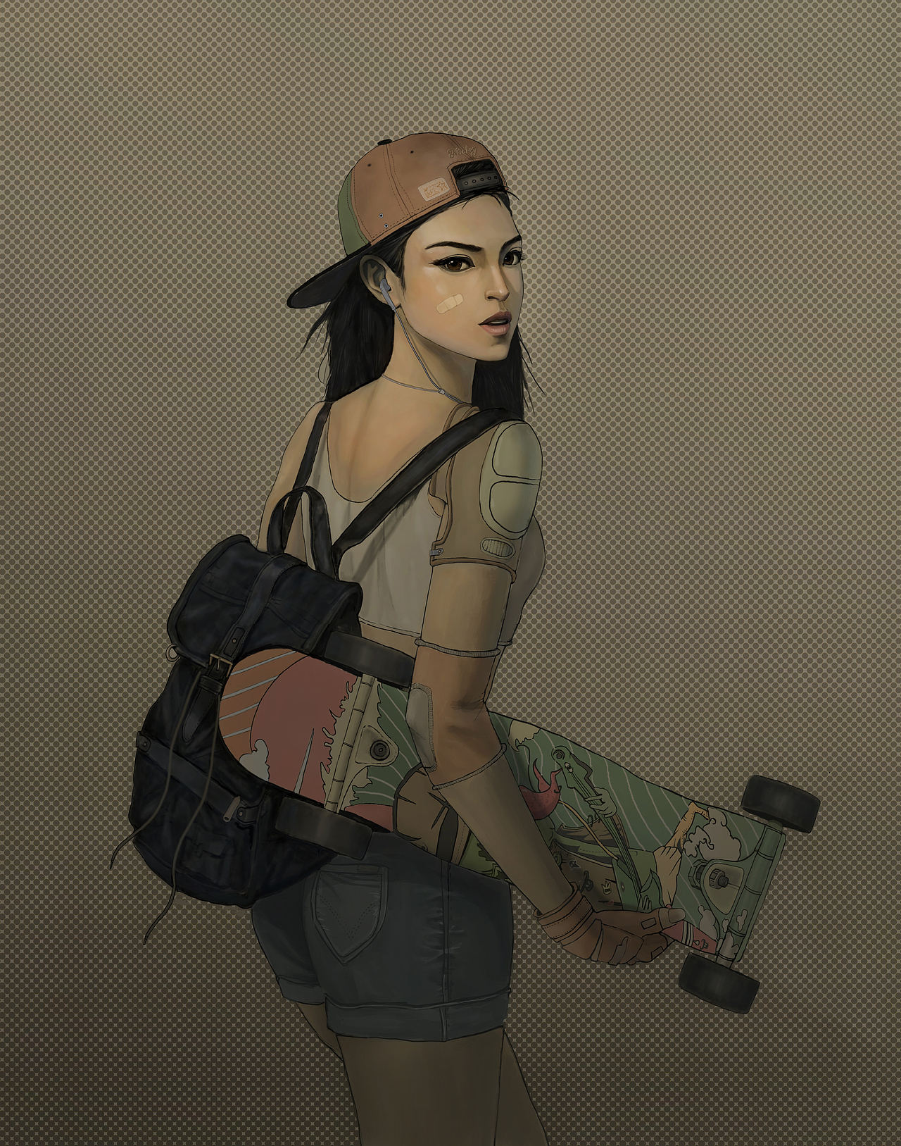 滑板少女（图ZNTMwNzQyNzY=） - 创作习作 - 站酷设计师喜东东Eastily原创素材 - 站酷ZCOOL