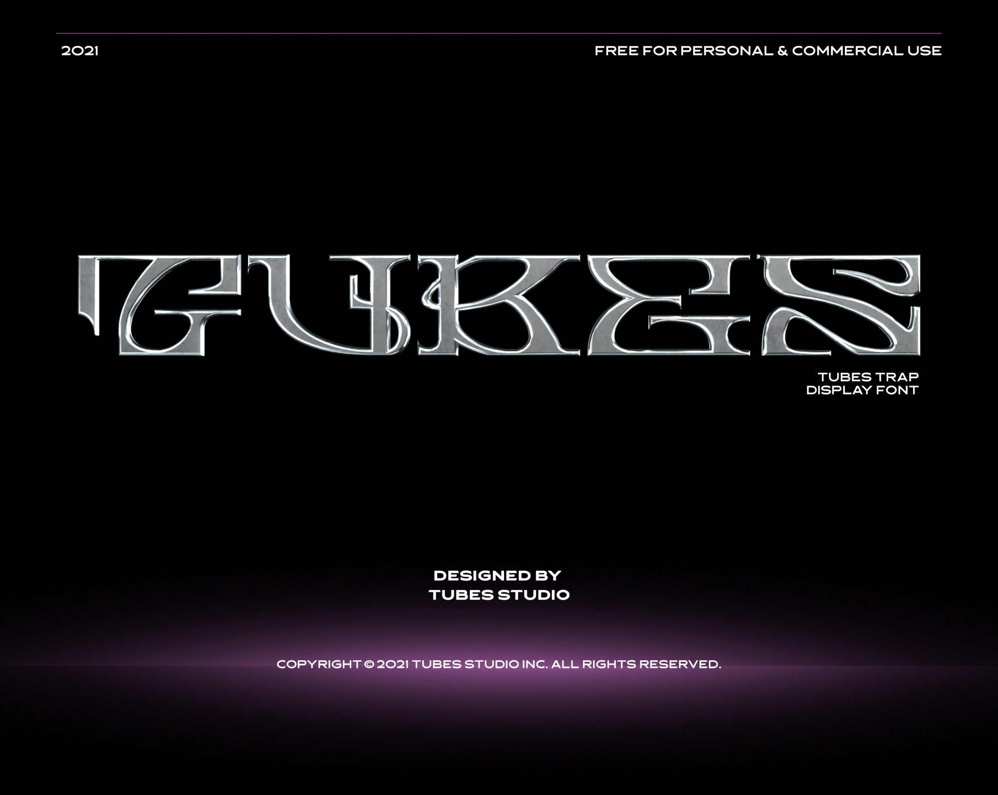 管井字体丨TUBES TRAP DISPLAY FONT 原创标题装饰字体