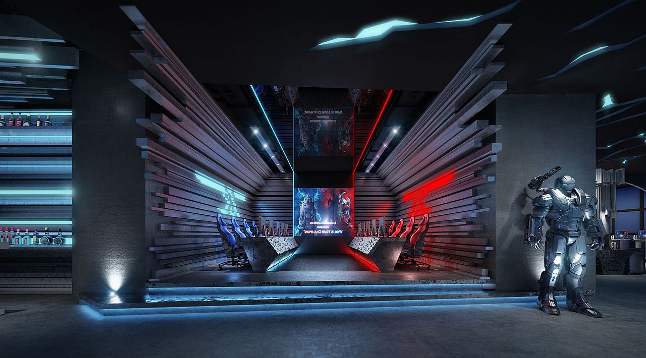 网红电竞红人馆设计效果图丨电竞馆设计案例