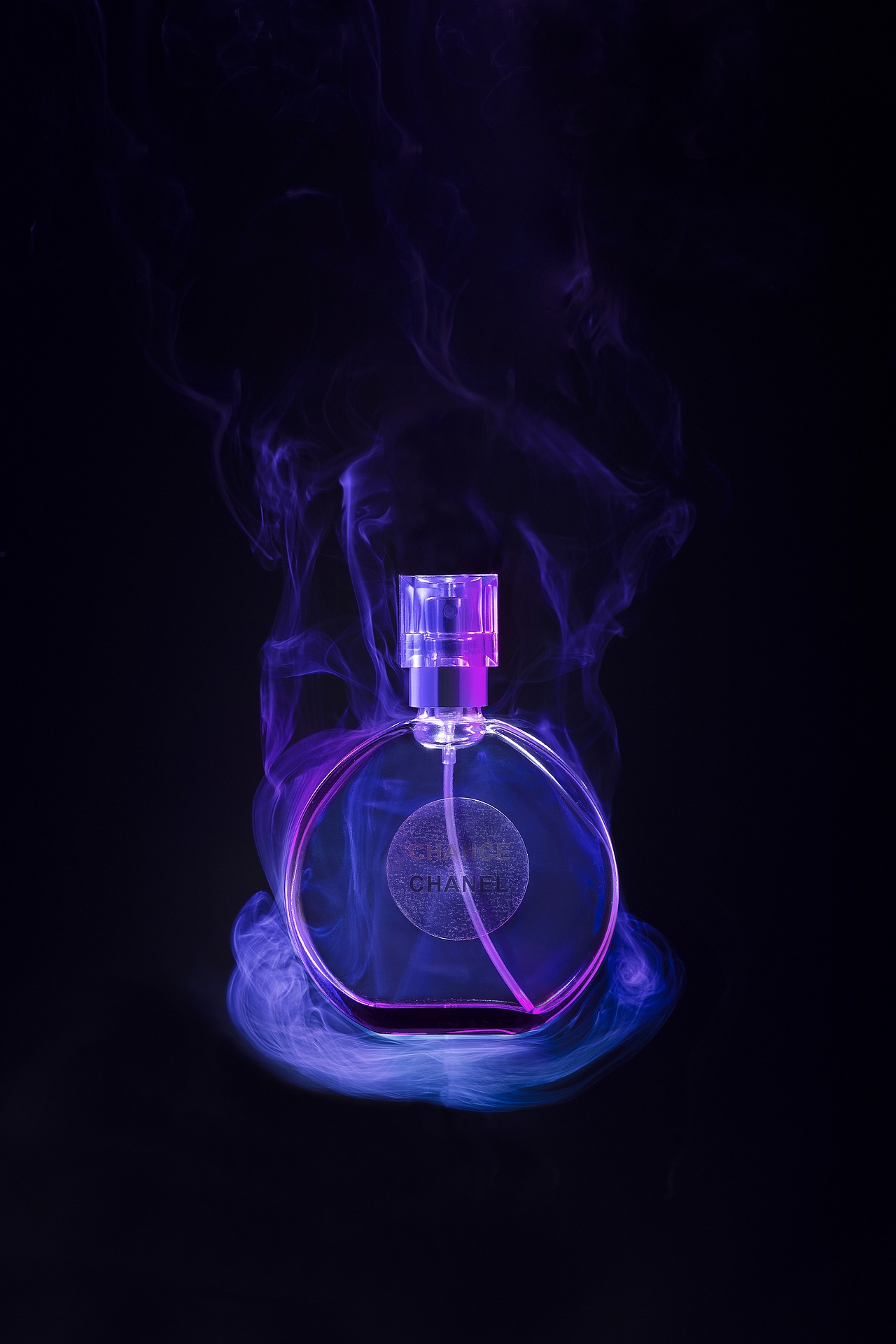 香水瓶混色创意拍摄