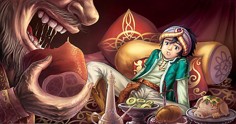 一千零一夜-辛巴达 精品图书插画