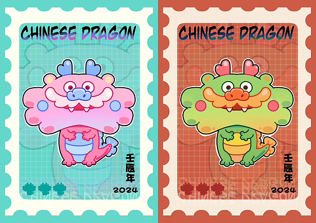 龙年卡通IP形象设计（图ZMzU3MTc0Mzg0） - 商业插画 - 站酷设计师邪恶老咪原创素材 - 站酷ZCOOL