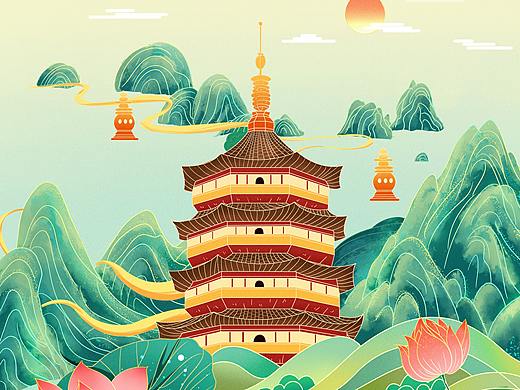 国潮风插画练习