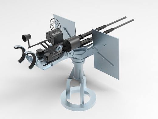 厄利孔20毫米机炮（个人主页-ZNDQyNTM5Njg=） - 机械/交通 - 站酷设计师帕格Lingling原创素材 - 站酷ZCOOL