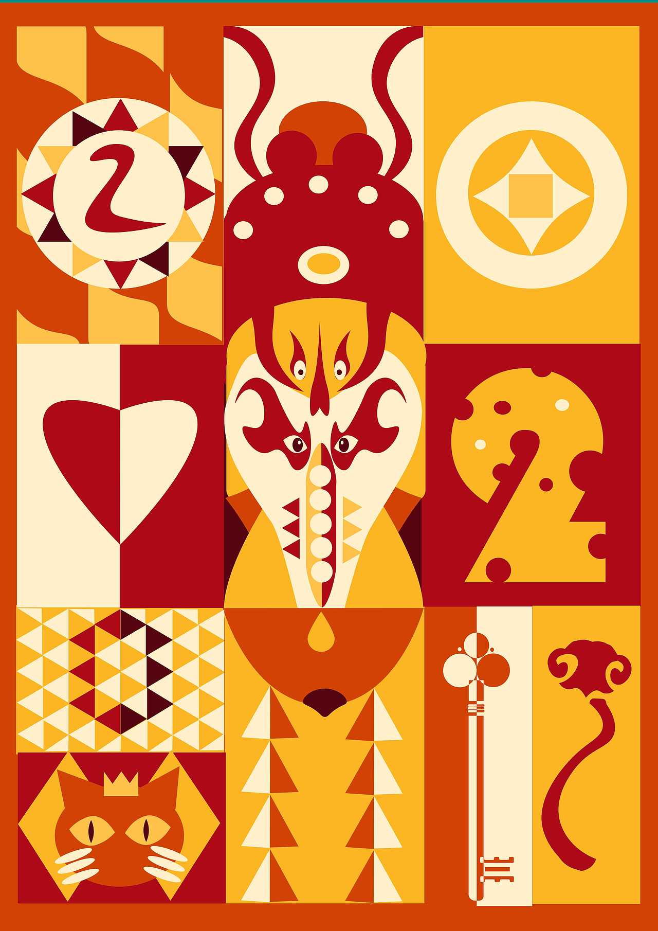 《生旦净丑》（图ZMjAwNTA1ODEy） - 海报 - 站酷设计师kleinblue杰原创素材 - 站酷ZCOOL