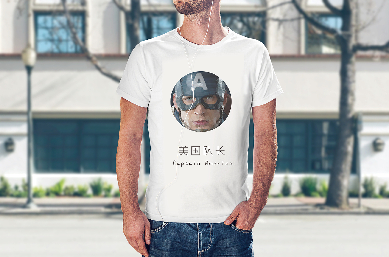 美国队长文化衫效果图