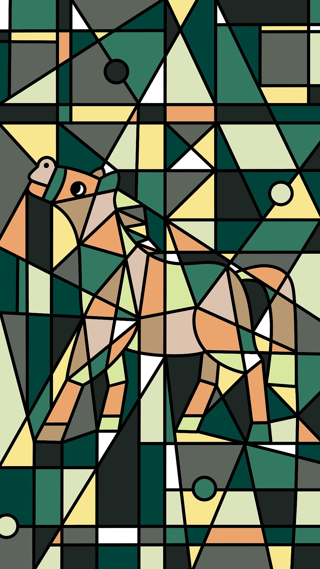 Procreate 十二生肖几何切割