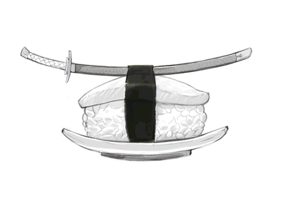 #拟物#大和精神の三文鱼寿司之刀（图ZMjgxMTY0NDg=） - 其他UI - 站酷设计师elvisx原创素材 - 站酷ZCOOL