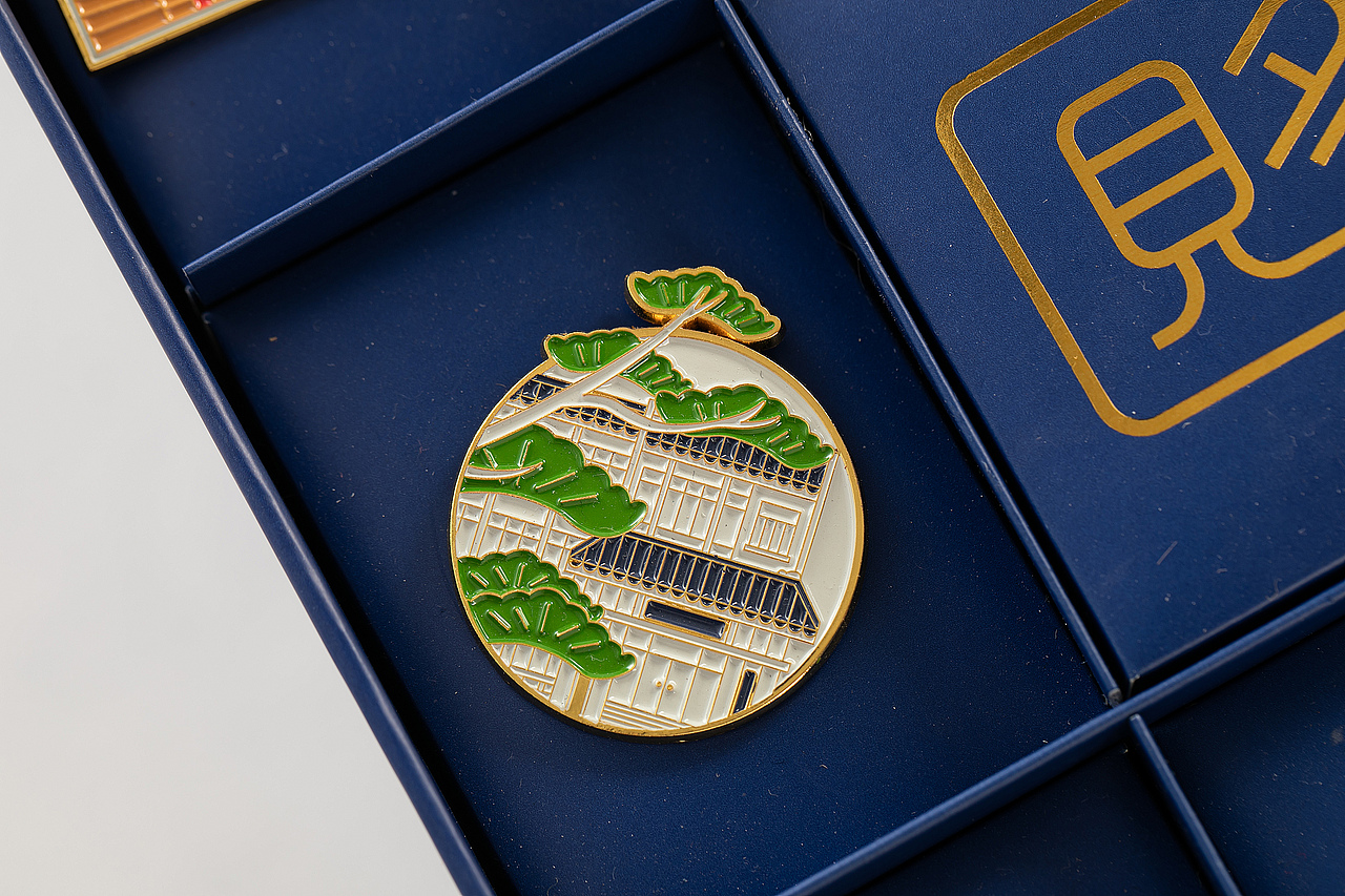 纸竹常乐發财徽章(金属/创意/新潮)