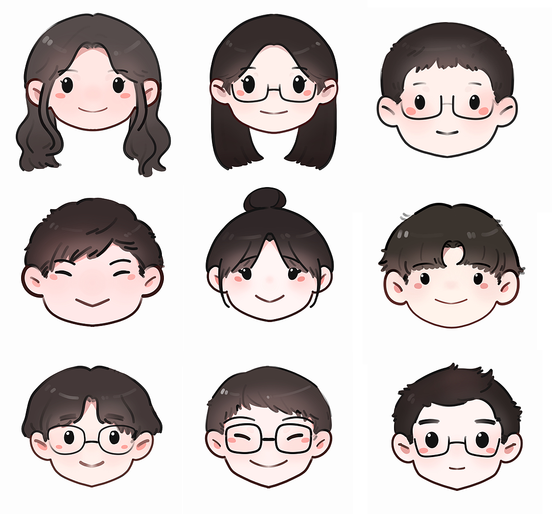 原创真人可爱卡通形象设计