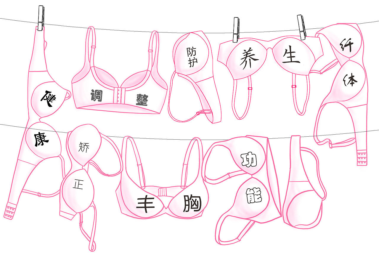 内衣科普文章插图若干（图ZMjI0MDU1NjAw） - 艺术插画 - 站酷设计师解渴果原创素材 - 站酷ZCOOL