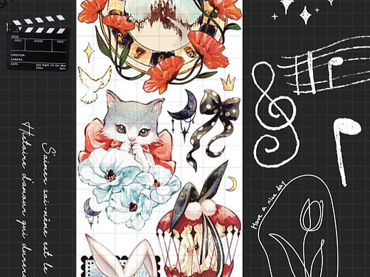 魔法游园会~复古胶带稿