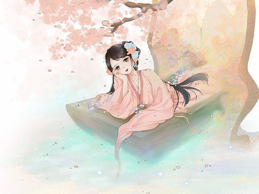 她从画中来