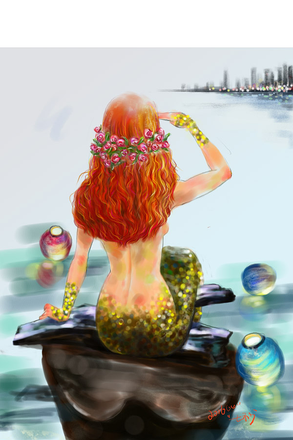 美人鱼|插画|插画习作|_花鹿 - 原创作品 - 站酷 (zcool)