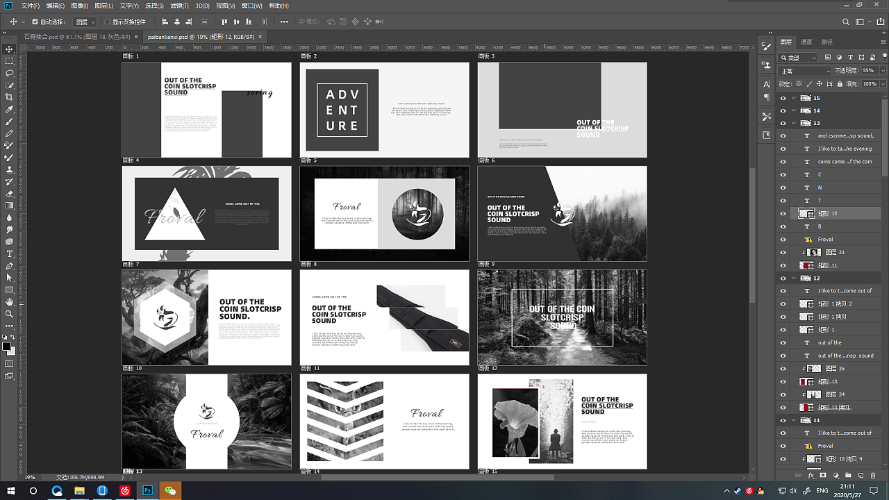 平面排版练习-框架-黑白灰色系