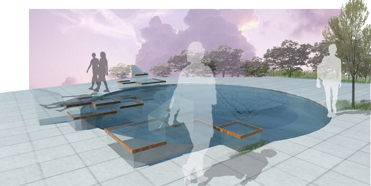 课程作业平湖秋树景观概念小品设计