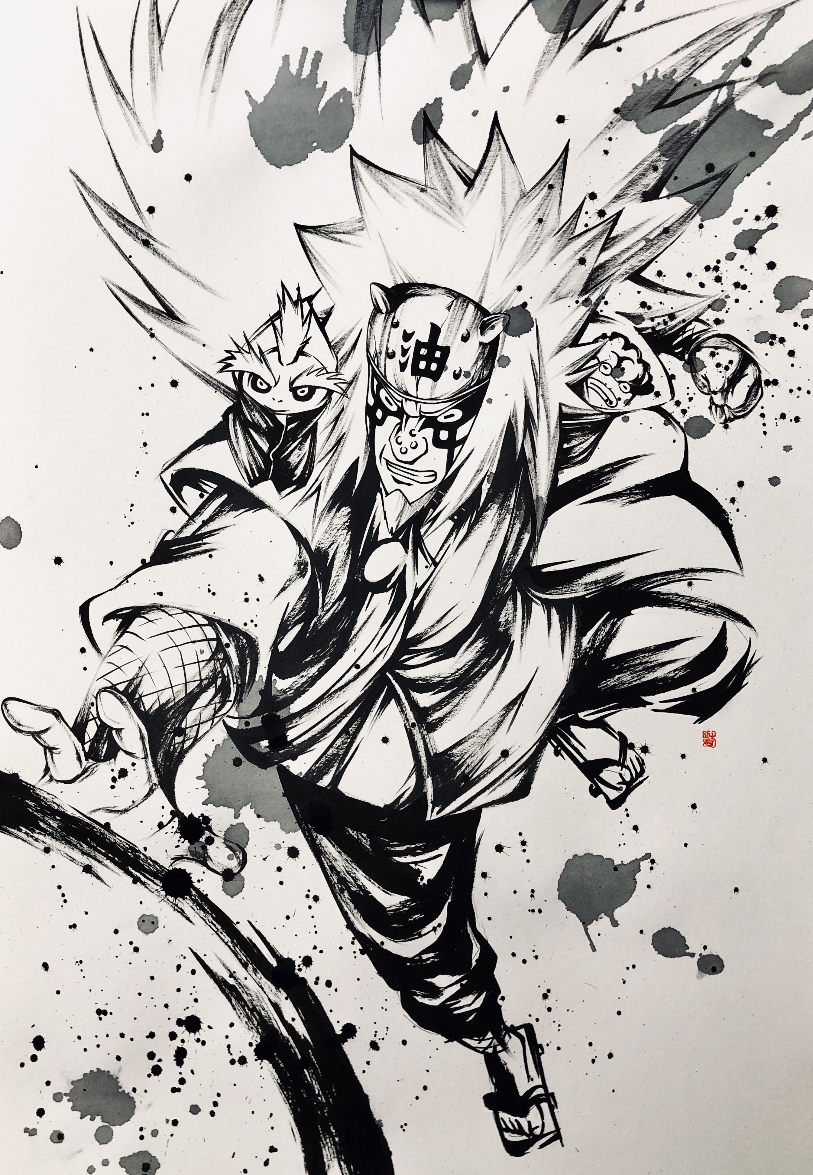 泼墨火影|动漫|单幅漫画|花二轮同学 - 原创作品 - 站酷 (zcool)