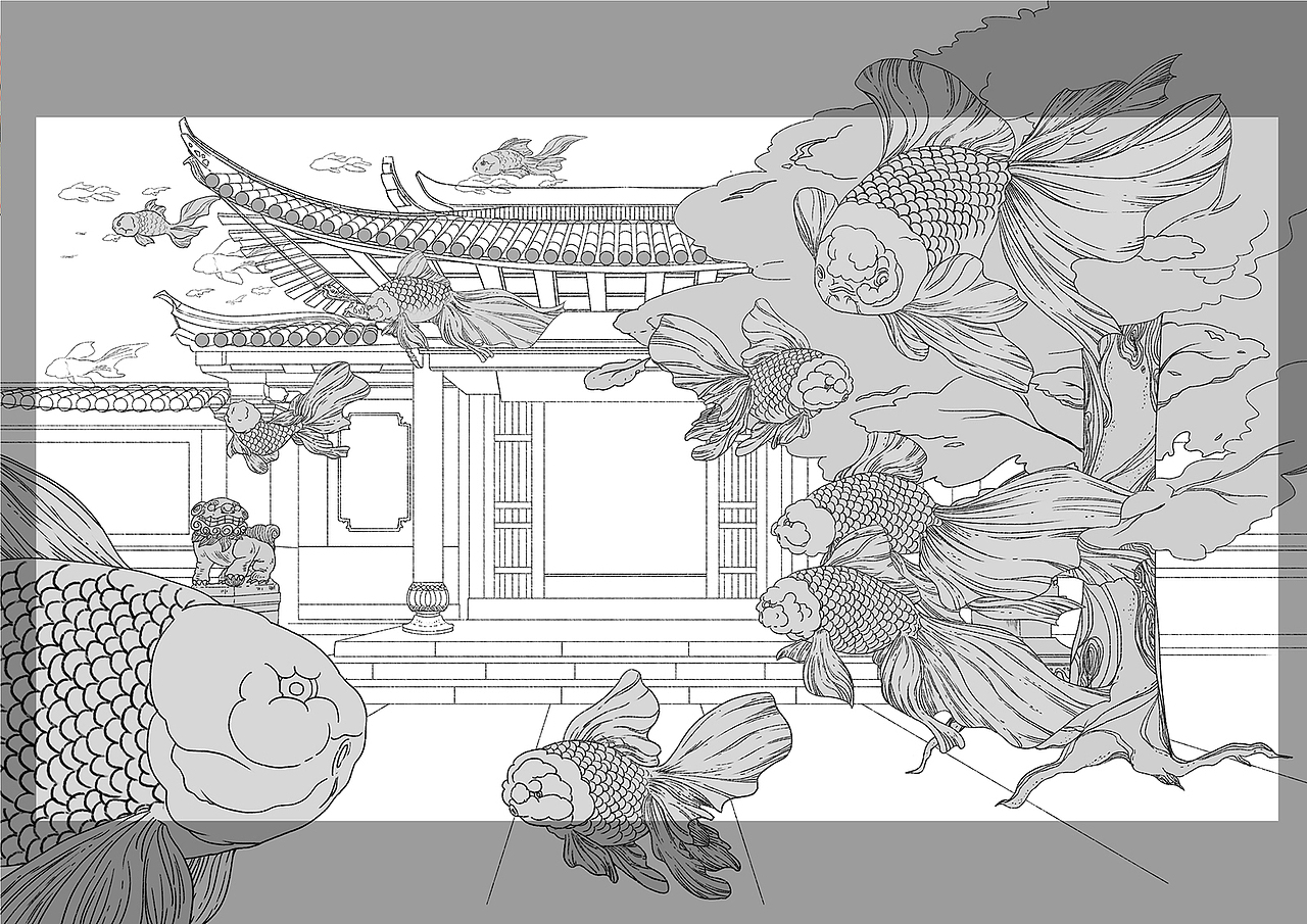 国风插画【某时辰-建水街道】（图ZMjM1ODAyMDQw） - 创作习作 - 站酷设计师自由黑洞原创素材 - 站酷ZCOOL