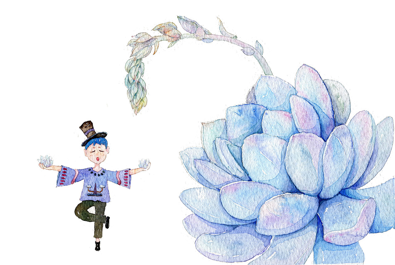 萌萌的多肉植物精灵图系列