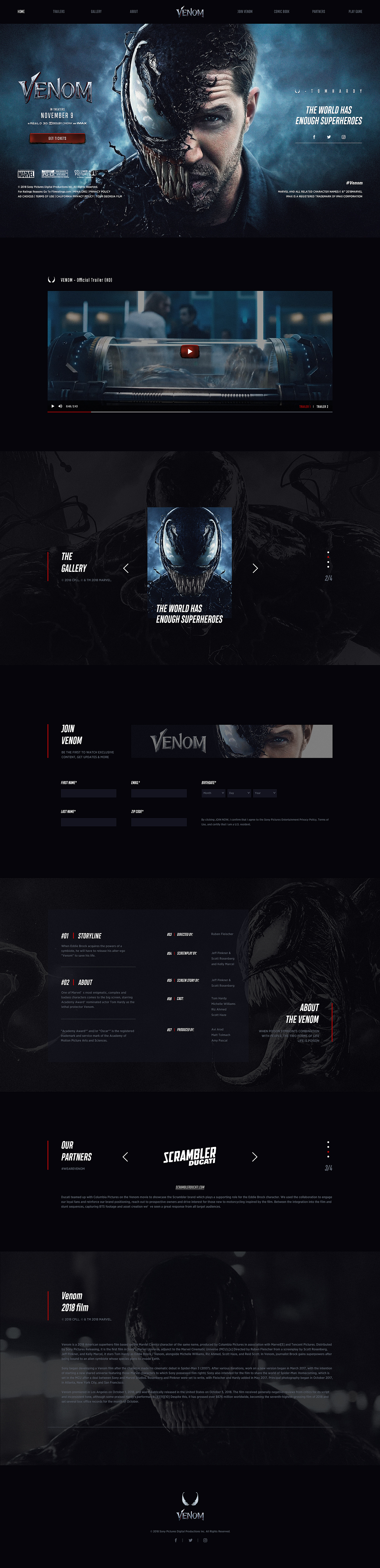 Spider-Man Into the Spider-Verse Webdesign#（图ZMTQwMzIyMTEy） - 企业官网 - 站酷设计师Sawyerchan原创素材 - 站酷ZCOOL