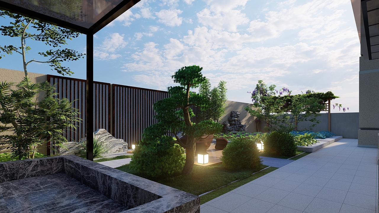 重庆国博城140平花园改造（已完工）（图ZMjIwNzk4OTA0） - 景观设计 - 站酷设计师TchWu景观设计原创素材 - 站酷ZCOOL