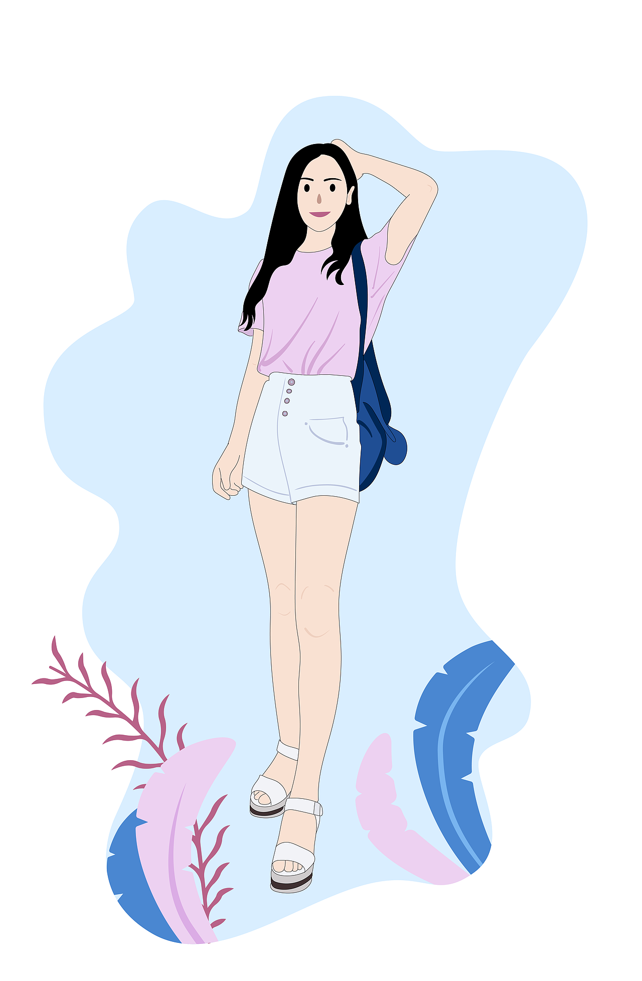 小清新人物插画