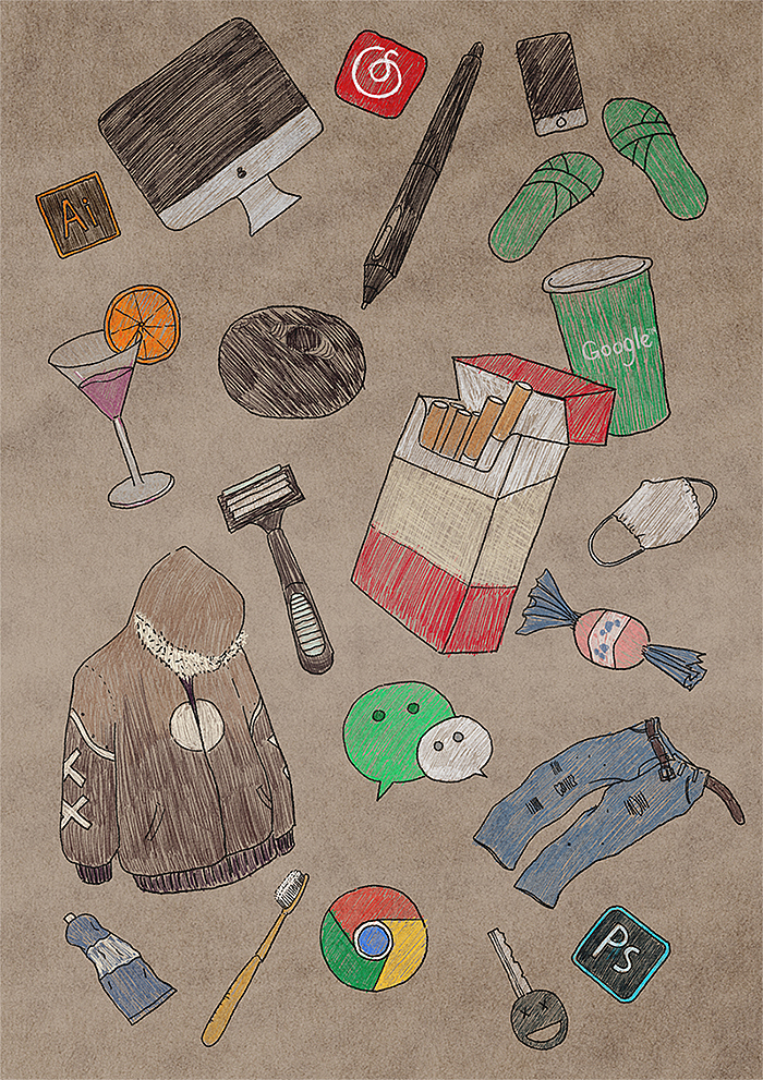 日常（图ZMTk4NzYwMDc2） - 新锐潮流插画 - 站酷设计师小熊丶强尼原创素材 - 站酷ZCOOL