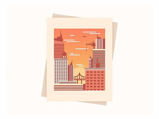 练习城市插画