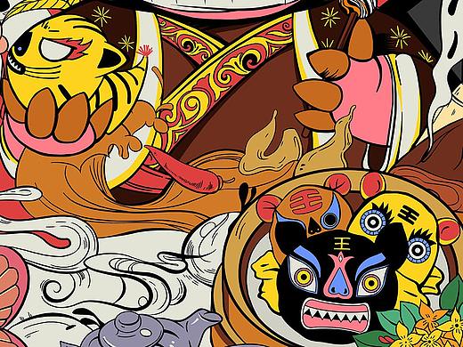 马上国庆啦,抓住猪年的尾巴 年会插图