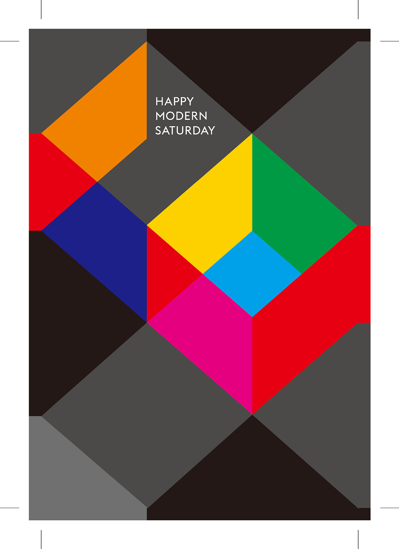 happy modern saturday 摩登笔记本封面设计