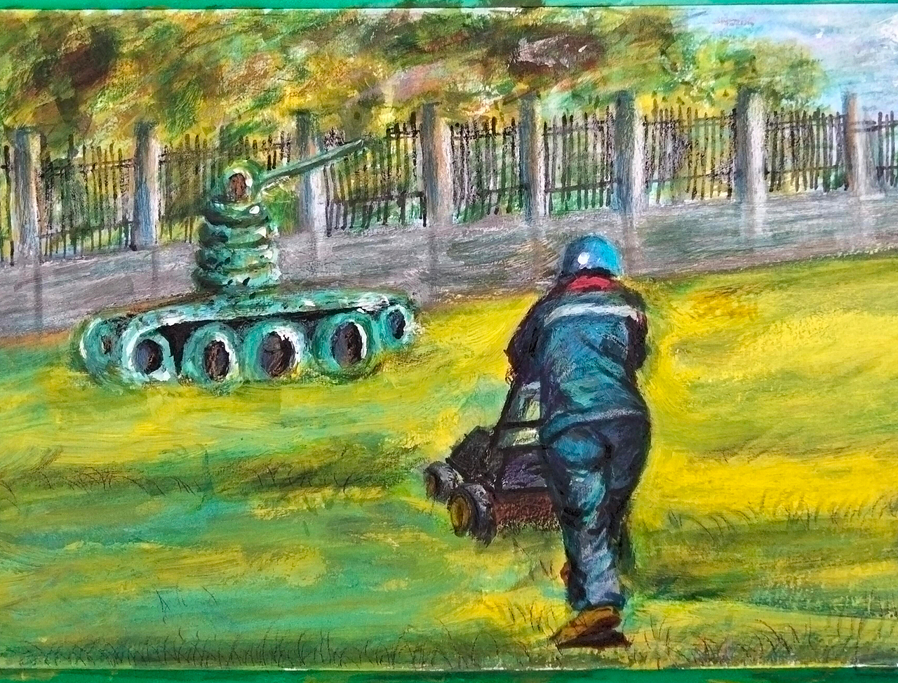 厂区一角，彩铅小画