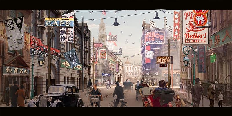 民国街道2|插画|概念设定|罗杰d - 原创作品 - 站酷 (zcool)