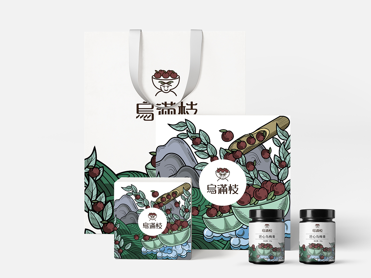 乌满枝农产品vi视觉设计乌梅膏