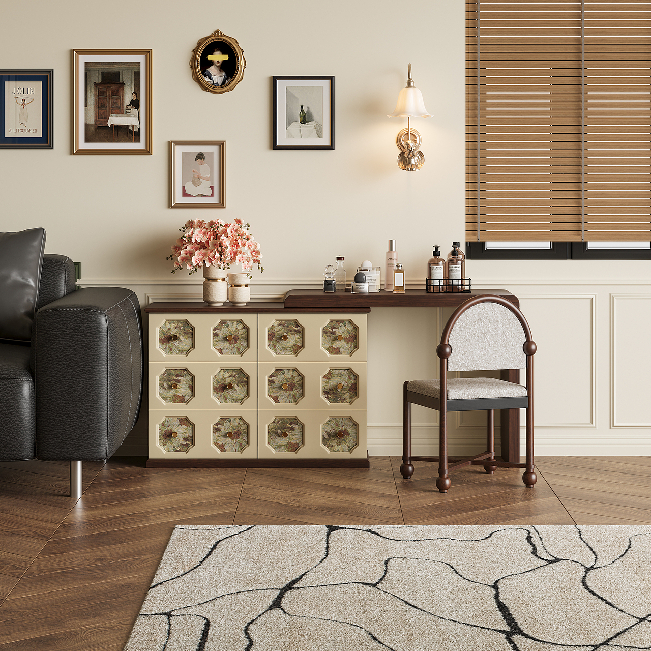 中古花纹梳妆台