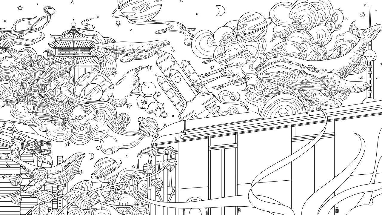 比亚迪—e域之城 巴士载梦（图ZMTkzMzE2ODY4） - 商业插画 - 站酷设计师圆小晒原创素材 - 站酷ZCOOL