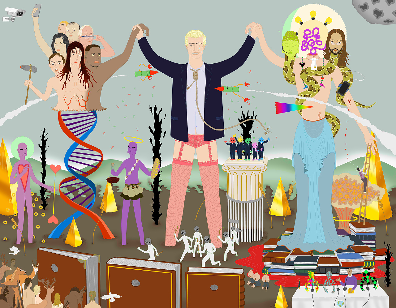 《看不见的手》（图ZMTk0ODM0ODc2） - 新锐潮流插画 - 站酷设计师光閤作用原创素材 - 站酷ZCOOL