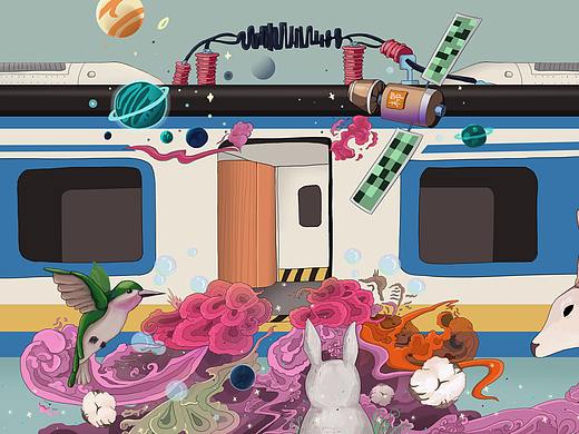 每天一副，插画 练习动物 人物矢量图