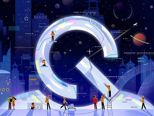 Q的強(qiáng)悍定義-無限探索（個(gè)人主頁-ZNTI0NjA4OTY=） - 海報(bào) - 站酷設(shè)計(jì)師小什不識(shí)月原創(chuàng)素材 - 站酷ZCOOL