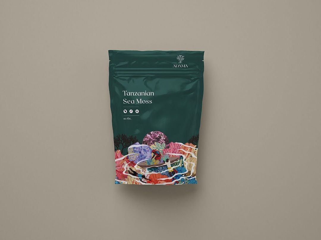 ADAMA 海藻插画包装（图ZMjcxNTA0NTI0） - 商业插画 - 站酷设计师王雪曈Tong原创素材 - 站酷ZCOOL