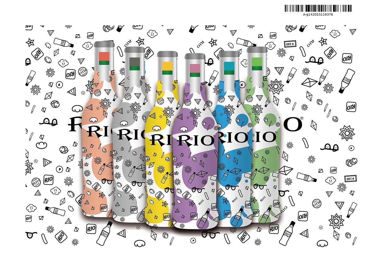 rio鸡尾酒瓶装设计
