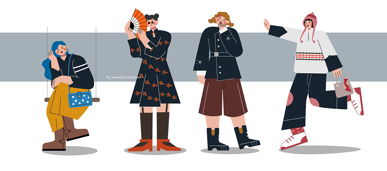 扁平人物插画练习